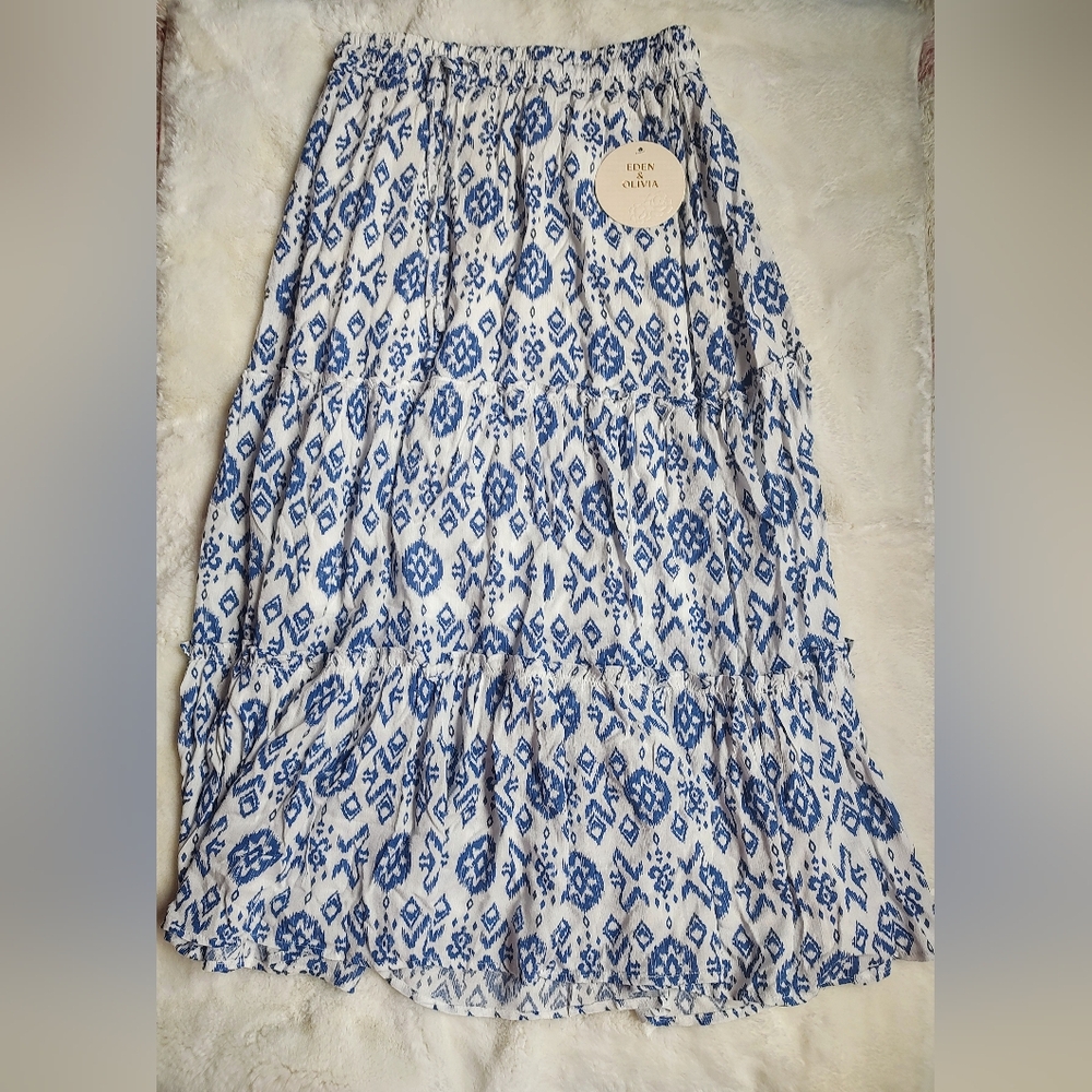 Eden & Olivia Patterned A-Line Skirt